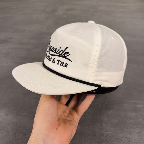 Seaside Snapback Hat Rope Trucker White Seaside Pavers Tile St Simons Sea Island - Picture 3 of 7